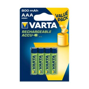 Επαναφορτιζόμενες Μπαταρίες Varta 800 mAh 1,2V (4 Μονάδες)