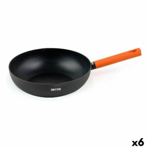 Τηγάνι Wok Quttin Gastro Μαύρο Πορτοκαλί 47 x 29 x 8 cm (x6)