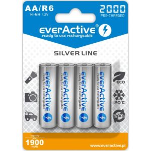 Επαναφορτιζόμενες Μπαταρίες EverActive EVHRL6-2000 AA LR6 1,2 V 3.7 V