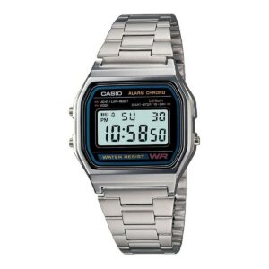 Unisex Ρολόγια Casio A158WA-1 Μαύρο Ασημί (Ø 33 mm)