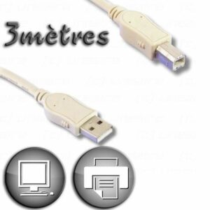 Καλώδιο USB 2.0 A σε USB B Lineaire 3 m Μπεζ