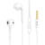 Wired in-ear headphones VFAN M15, 3.5mm jack, 1m (white)