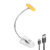 Wireless lamp Glocusent ET-Head clip-on book light, USB-C 650mAh timer (White)