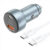 Car charger Foneng C18 1xUSB-A, 1xUSB-C 2,4A 48W (grey) + cable USB-C to USB-C