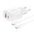 Charger Foneng EU41 USB-C+ USB-A 20W + kabel USB-C-USB-C (white)