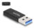 DELOCK αντάπτορας USB 3.2 Gen 2 σε USB-C 60001, 10Gbps, μαύρος