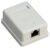 GOOBAY επιτοίχια πρίζα δικτύου 77634, 1 θύρα RJ45, CAT 6 STP, λευκή