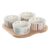 Δίσκος για σνακ DKD Home Decor Πολύχρωμο Bamboo Πήλινα 19,7 x 19,7 x 1 cm 5 Τεμάχια