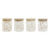 Σκάφος DKD Home Decor Bamboo Βοροπυριτικό γυαλί Shabby Chic 700 ml 10 x 10 x 12,5 cm (4 Μονάδες)