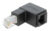 DELOCK αντάπτορας RJ45 86423, CAT 6 UTP, γωνιακός 90°, μαύρος