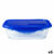 Ερμητικό Κουτί Γεύματος Pyrex Cook & Go 20,5 x 15,5 x 6 cm Μπλε 800 ml Γυαλί (x6)