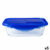 Ερμητικό Κουτί Γεύματος Pyrex Cook & Go Μπλε 1,7 L 24 x 18 cm Γυαλί (5 Μονάδες)