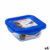 Ερμητικό Κουτί Γεύματος Pyrex Cook & Go 16,7 x 16,7 x 7 cm Μπλε 850 ml Γυαλί (x6)