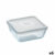 Τετράγωνο Τάπερ με Καπάκι Pyrex Cook&freeze 850 ml 14 x 14 cm Διαφανές Γυαλί Σιλικόνη (x6)