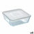 Τετράγωνο Τάπερ με Καπάκι Pyrex Cook & Freeze 2 L 19 x 19 cm Διαφανές Σιλικόνη Γυαλί (4 Μονάδες)