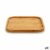 Δίσκος για σνακ Καφέ Bamboo Τετράγωνο 20 x 1,5 x 20 cm (12 Μονάδες)