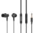 YISON earphones με μικρόφωνο X2, 3.5mm σύνδεση, Φ10mm, 1.36m, μαύρα